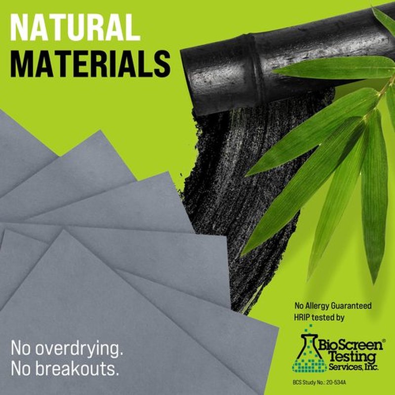 Natural Oil Blotting Sheets for Face with Bamboo Charcoal - 4pk/400 Makeup Friendly Oil Absorbing Sheets for Face - Blotting Papers for Oily Skin - Perfect for Keeping in Purse - Oil Control Film