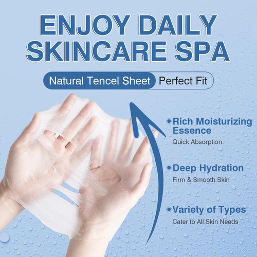 GUOYAOLIFU 12 Pack Fruit Face Mask for Women,Hydrating Facial Sheet Mask Skincare Set，Moisturizing Facial Spa Masks for All Skin Types