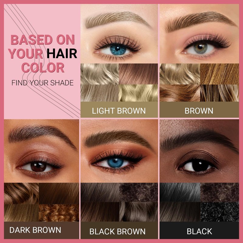 Vevivia Beauty Eyebrow Pen - Microblading eyebrow pencil with Micro-Fork Tip & Precision Tip for Natural Brows, Eyebrow Pencils for Women, Dual-Ended Brow Brush, Waterproof, Light Brown
