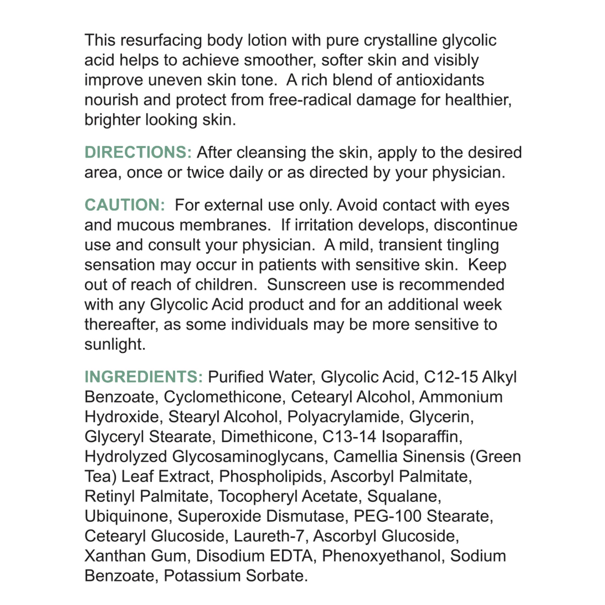Replenix Glycolic Acid 15% Resurfacing Body Lotion, Medical-Grade Brightening & Hydrating Exfoliating Cream for Skin Discoloration & Rough Texture (6.7 fl. oz)