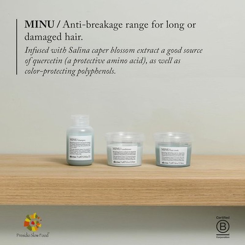 Davines MINU Shampoo - Color Retention Formula for Vibrant, Shiny Hair | Protects Treated Hair