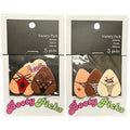 BOOTY PICKS Premium Celluloid BOOTY themed Guitar Picks, BOOTY PICKS Variety Pack with Novelty Designs, Light (.46mm), Medium (.71mm), Heavy (.96mm), (6 count)