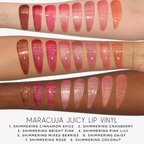 Tarte Maracuja Juicy Lip Vinyl Gloss - Hydrating, Volumizing Balm with Hyaluronic Acid & Vitamin E for Fuller Lips | Vegan & Cruelty-Free