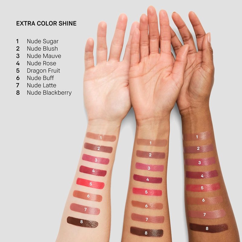Bobbi Brown Extra Color Shine Lipstick - Hydrating Color with Water-Glazed Shine | Jojoba & Safflower Blend, 0.1 Ounce