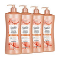Suave Keratin Infusion Smoothing Shampoo For Frizzy Hair, Anti-Humidity + 48HR Frizz Control, Smooths & Detangles For Easy Styling, 28 FL OZ Pump, 4 Count