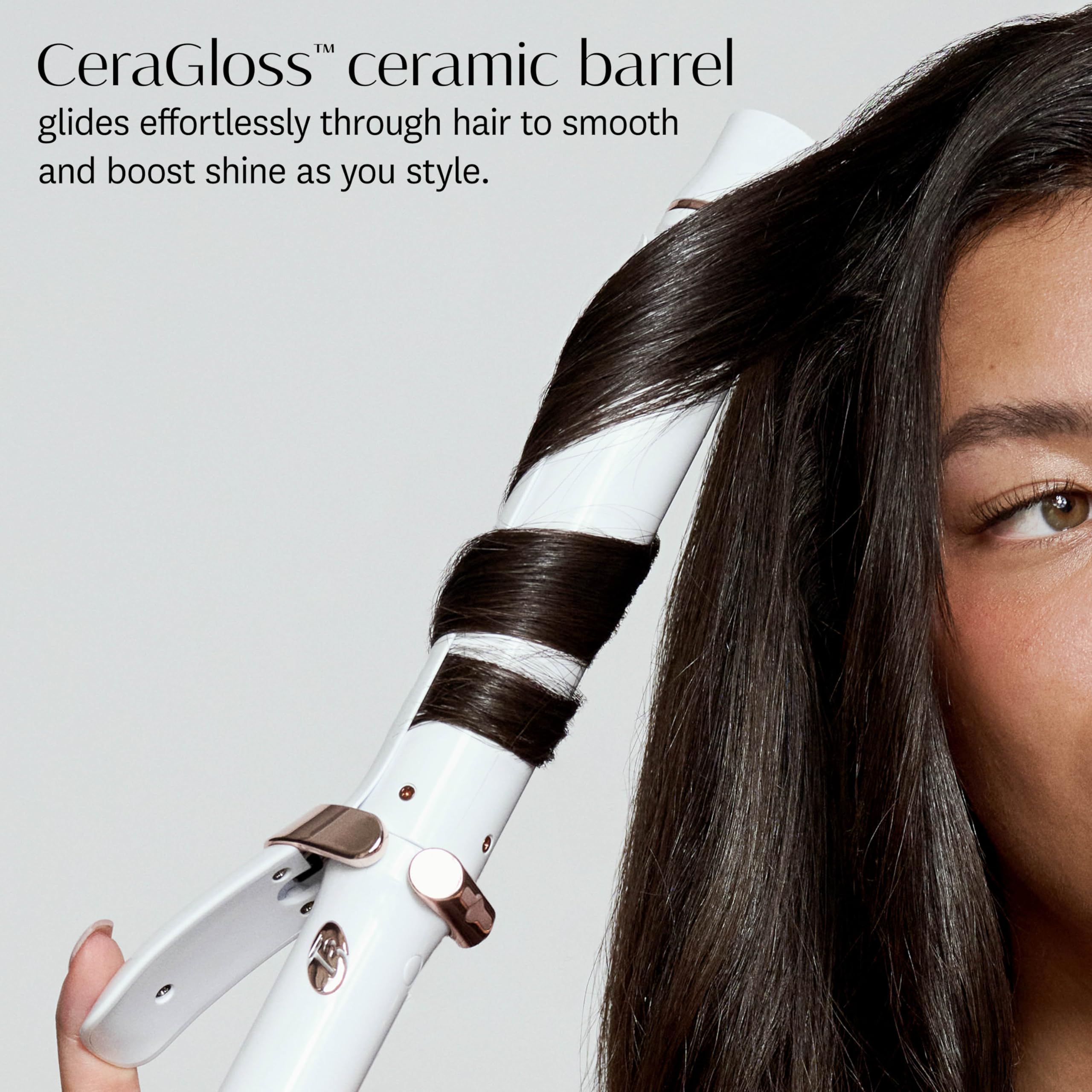 T3 SinglePass Curl X Extra-Long Barrel 1", 1.25", 1.5" Curling Iron with 9 Heat Settings and Ceramic Barrel for Fast Styling and Lasting Results on All Hair Types