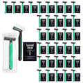 Disposable Razors in Bulk Razors and Shaving Cream Bulk,Shave Kit in Bulk Twin Blade Razors with Protective Cap for Hotel, Airbnb, Homeless, Shelter, Camping and Travel (240)