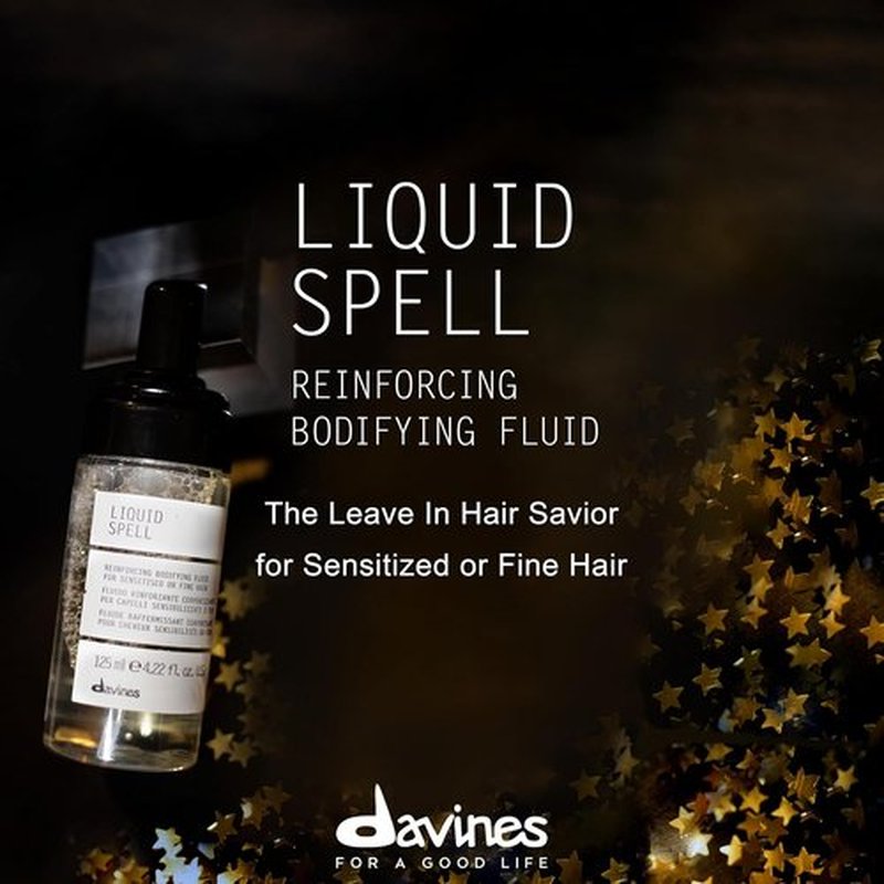 Davines Liquid Spell - Volumizing Treatment for Fine Hair | Liquid-to-Foam Formula, 4.23 Fl Oz - Thickens & Strengthens