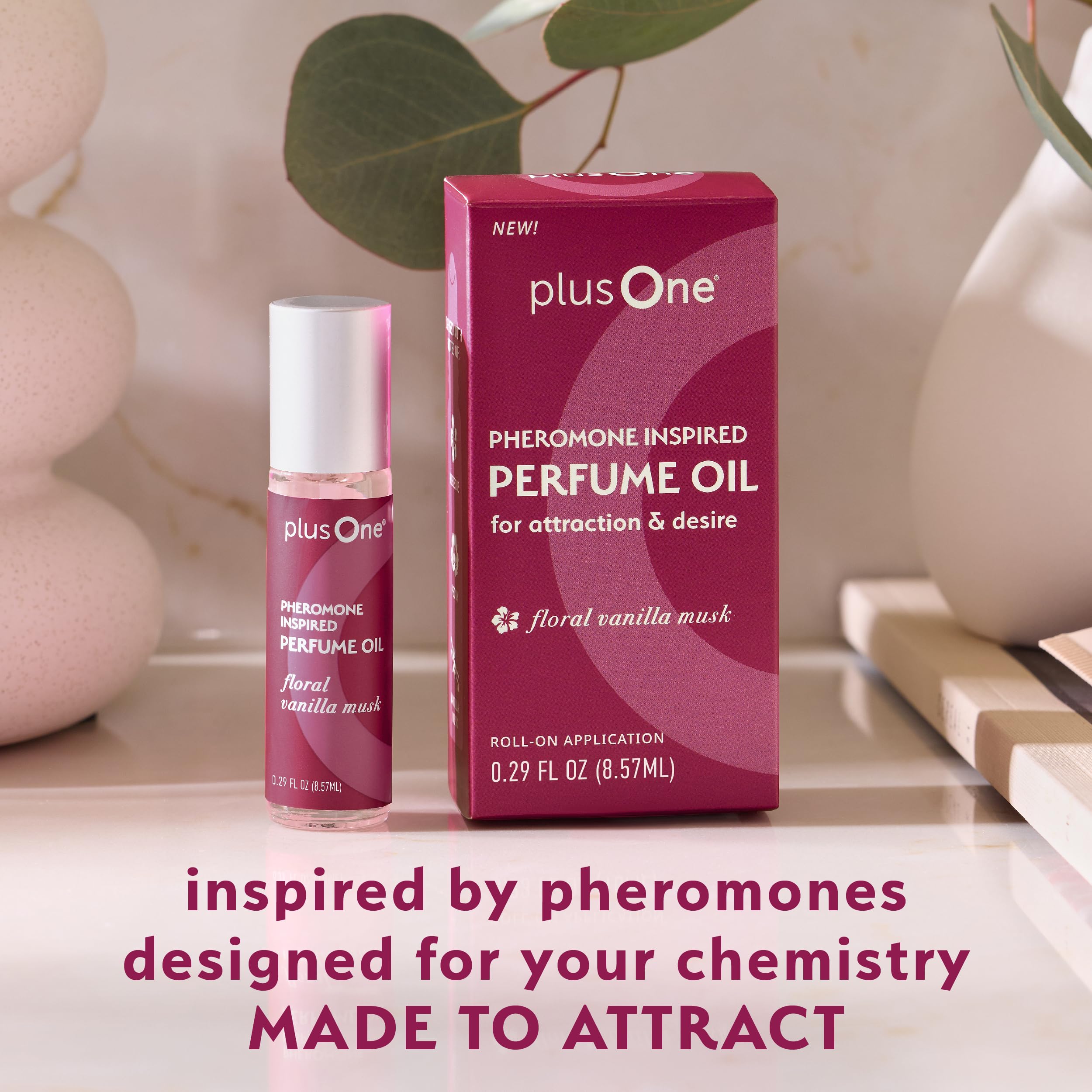 plusOne Pheromone Inspired Perfume Oil – Floral Vanilla Musk, 0.34 fl oz