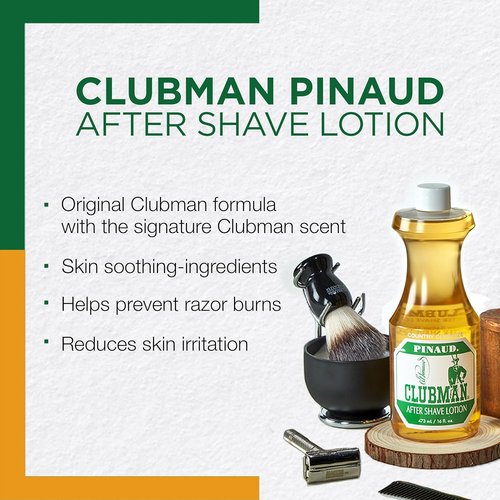 Clubman Pinaud After Shave Lotion - Soothing Formula with Masculine Fragrance | 16 Oz