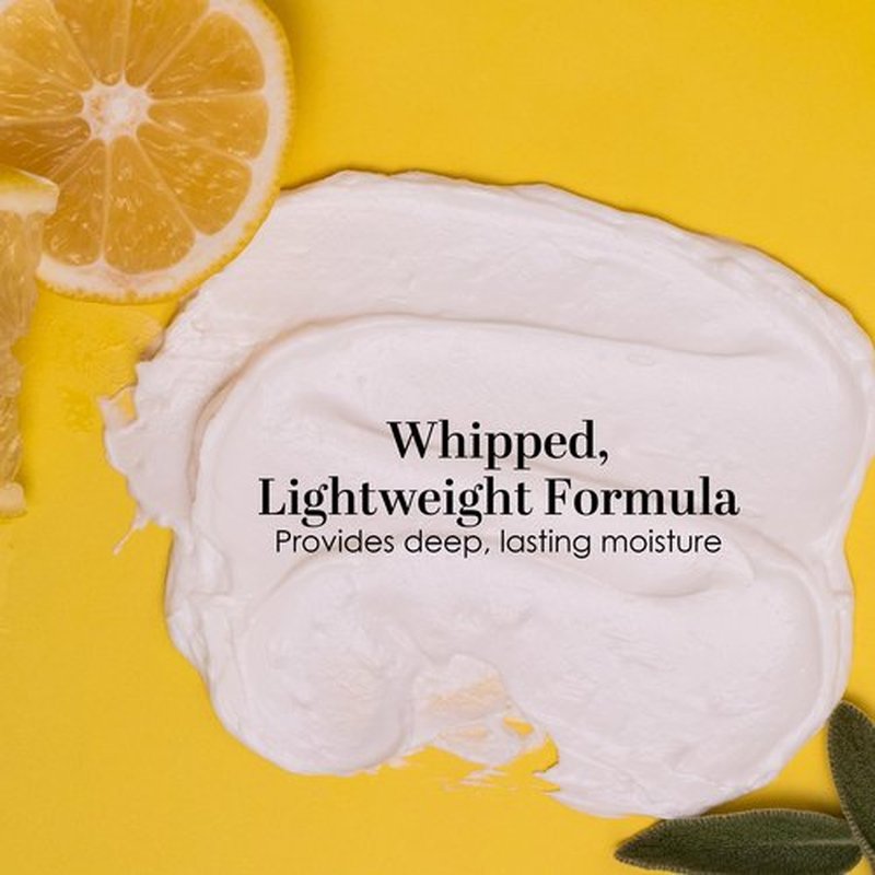 Better Shea Butter Lemon Sage Body Butter for Dry Skin with Raw Shea Butter & Jojoba Oil, Natural Moisturizing Body Cream, Naturally Scented with Essential Oils