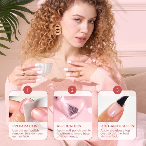 AZUREBEAUTY Cat Eye Nail Polish Set, 4 Colors Magnetic Nude Jelly Glitter Quick Air Dry Non Gel Natural Fingernail Lacquer Strengthening Treatment Kit with Top Coat DIY Salon at Home