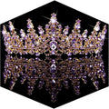TOBATOBA Purple Crown for Women Crystal Queen Crown Princess Tiara, coronas para 15 años corona para pastel, Wedding Tiara for Bride Bridal Hair Accessories Birthday Prom Pageant Party Halloween