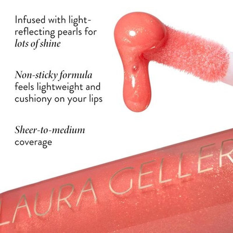 Laura Geller New York Color Luster Lip Gloss - Gilded Honey | Non-Sticky, High-Shine Treatment