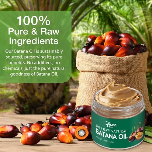 Batana Oil for Hair Growth, 100% Raw Natural from Honduras, Hair Growth Oil for Thicker, Longer Hair, Scalp, Dryness Dandruff, Eyelashes, Beard, Skin