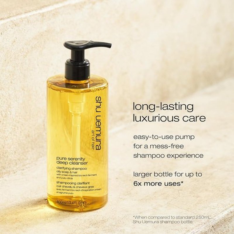 Shu Uemura Art of Hair Pure Serenity Clarifying Shampoo - Removes Dirt & Oil Buildup | 13.4 Fl Oz