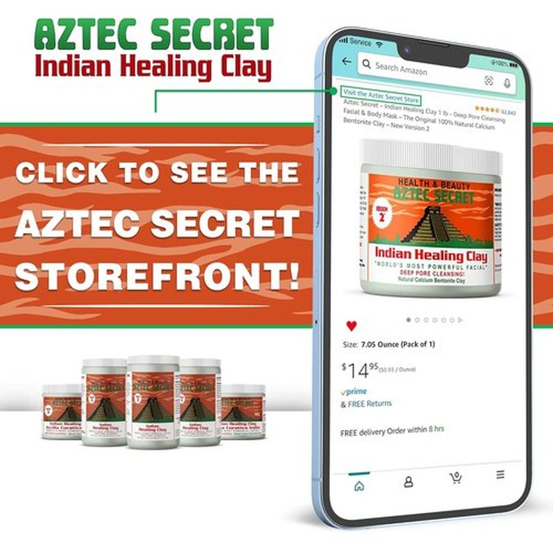 Aztec Secret – Indian Healing Clay 16 Oz | Deep Cleansing Facial & Body Mask – 100% Natural Calcium Bentonite Clay