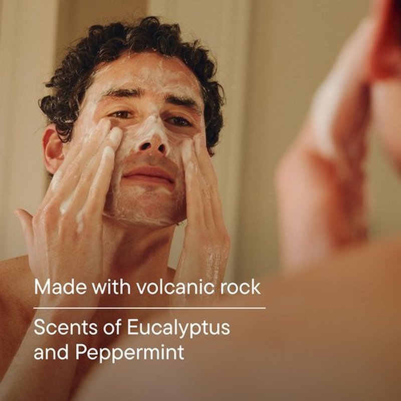 Harry's Exfoliating Face Wash for Men, Gentle Facial Skin Care Products with Volcanic Rock Exfoliant, 2 Fl. Oz, Pack of 3 (Trial and Travel Size)