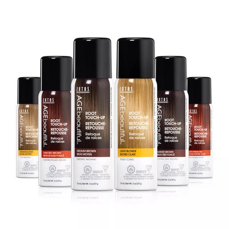 AGE Beautiful Root Touch Up Hair Color Spray - Temporary Gray Concealer | Adds Volume & Covers Thinning Patches | Water & Sweat Resistant