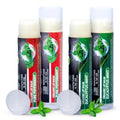 Organic Lip Balm Variety 4 Pack | Peppermint & Eucalyptus Mint Chapstick Set | Moisturizing for Dry Lips | For Men and Women
