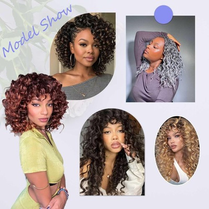 Pre-Looped Ocean Wave Crochet Braids Deep Wavy Crochet Hair Water Wave Braiding Hair Short Curly Pre Twisted Synthetic Boho Braids Short Curly Synthetic Braiding Hair (#1B/30/27, 12 Inch (Pack of 8))