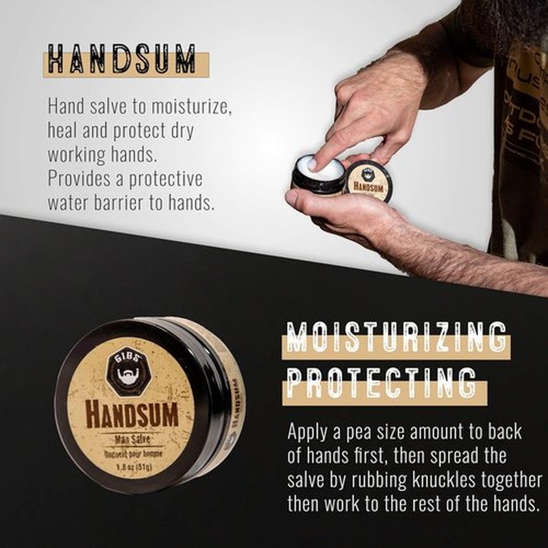 GIBS Grooming Handsum Man Salve - Nourishing Skin Balm for Men | 1.8 oz