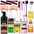 Lace Tint Mousse Wig Milk Spray for Synthetic Hair, Leave-in Conditioner Spray Conditioner ＆ Detangler Moisturizer, Wig Glue for Lace Front Wigs Strong Hold Hair Adhesive Wigs Accessory Essentials Kit
