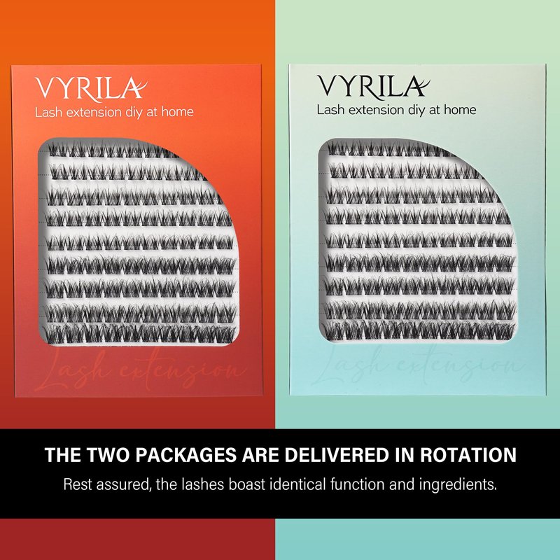 VYRILA Lash Clusters 0.05mm Individual Lashes, 3D Wispy Lashes Clusters, 0.1mm Super Thin Band Resuable Natural Lashes,D Curl Faux Mink Lashes,120pcs Lash Extension (Green Joy-D-0.05-8-16mix)