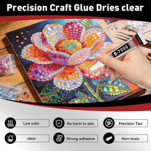 20 PCS 15ml B7000 Glue Clear with Precision Tip, Bedazzling Glue, Super Glues, Rhinestone Glue for Nail, Craft Glues, Jewelry Making, Nail Art, DIY, Makeup, Shoes