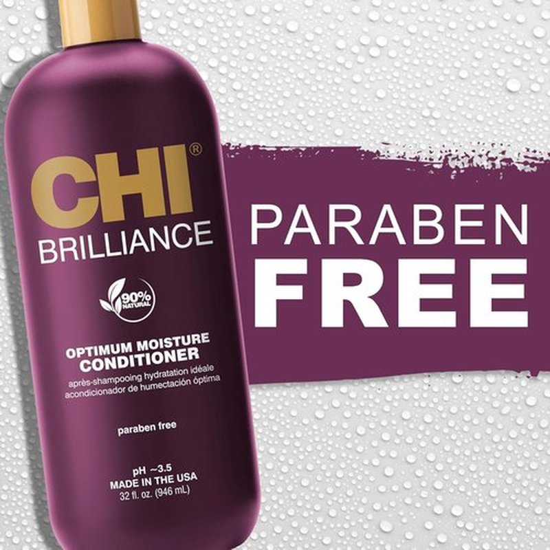 CHI Deep Brilliance Conditioner - Strengthening Formula with Olive & Monoi Oil | 32 Oz, Sulfate-Free