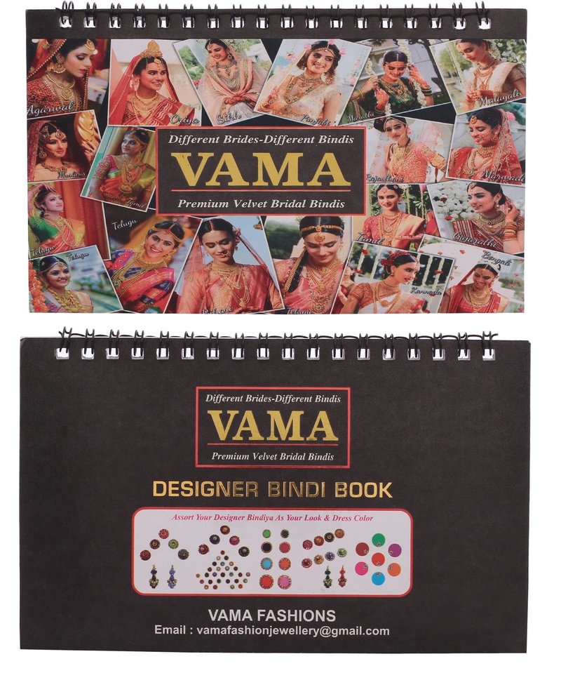 VAMA Fashions Plain Round Kumkum Forehead Indian Sticker Small Bindis Bindiya Spiral Bindi Book Mini Size for Women (948 - Small Bindi Booklet) Mini Sizes 4-6Mm Multicolour