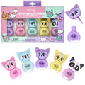EXPRESSIONS 5pc Critter Character Nail Polish Set for Girls -Water Based Colorful Novelty Nail Polishes, Safe and Non Toxic Manicure Set & Pedicure Kit