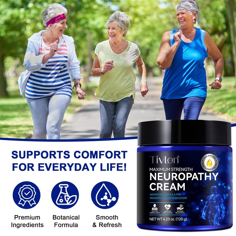 ZVHCFYQR Neuropathy Relief Cream, Maximum Strength Relief Lotion for Feet Hand Legs Toes Includes Arnica, Vitamin E, Rosemary, Ginger, Eucalyptus, Lavender, Clove, Aloe Vera and Shea Butter (1)