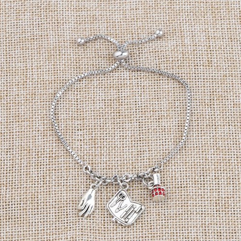 Lywjyb Birdgot Nail Tech Bracelet Nail Artist Gift Nail Technician Jewelry for Manicurist Cosmetology (nail br card)