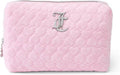Juicy Couture Pink Makeup Bag - Travel Organizer with Zip Top & Heart Logo Design