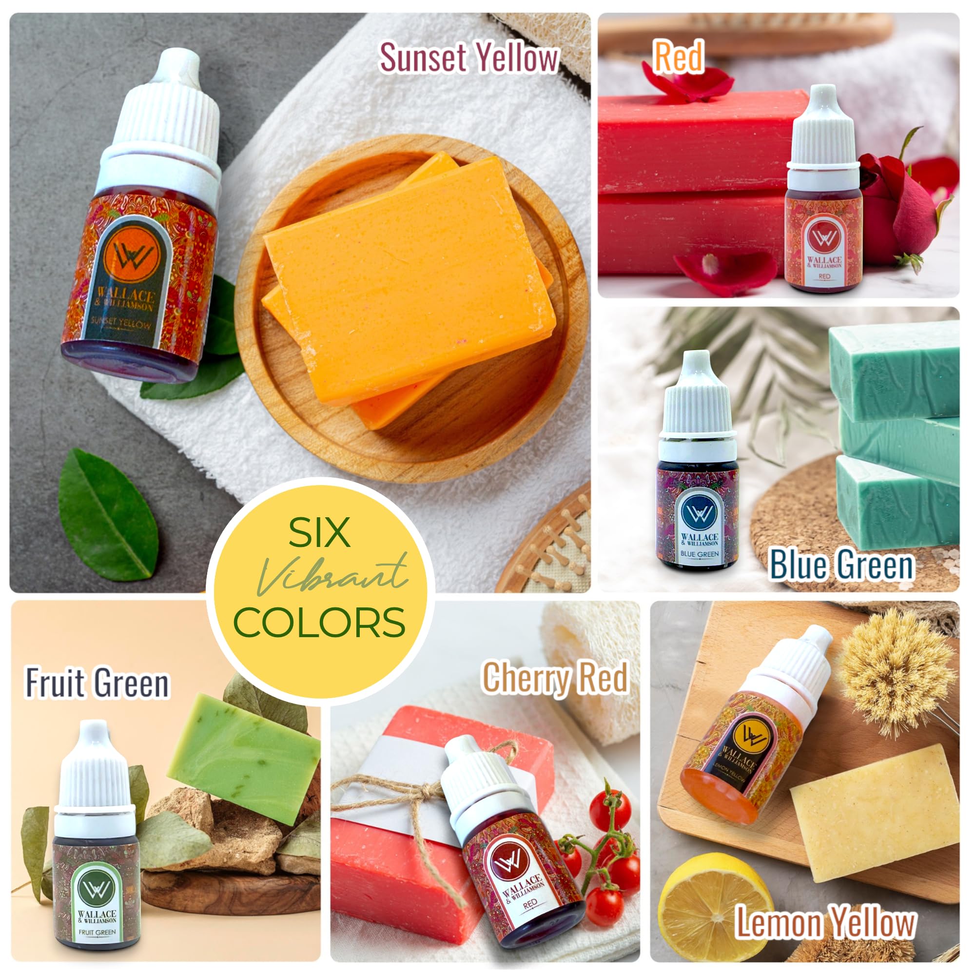 Wallace & Williamson Deluxe Soap Making Kit - Adults & Kids - Modern Floral Theme - Includes Shea Butter Soap Base, Molds, Scents, Dyes, Tools & Instructions