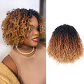 GIX Yanky Twist Crochet Hair - 10 Inch 8 Packs (240 Strands) 3 Tones Ombre Brown Pre-twisted Fluffy Spring Mini Twist Short Bob Passion Twist, Crochet Braids Braiding Hair (10 Inch, OT30/27-8P)