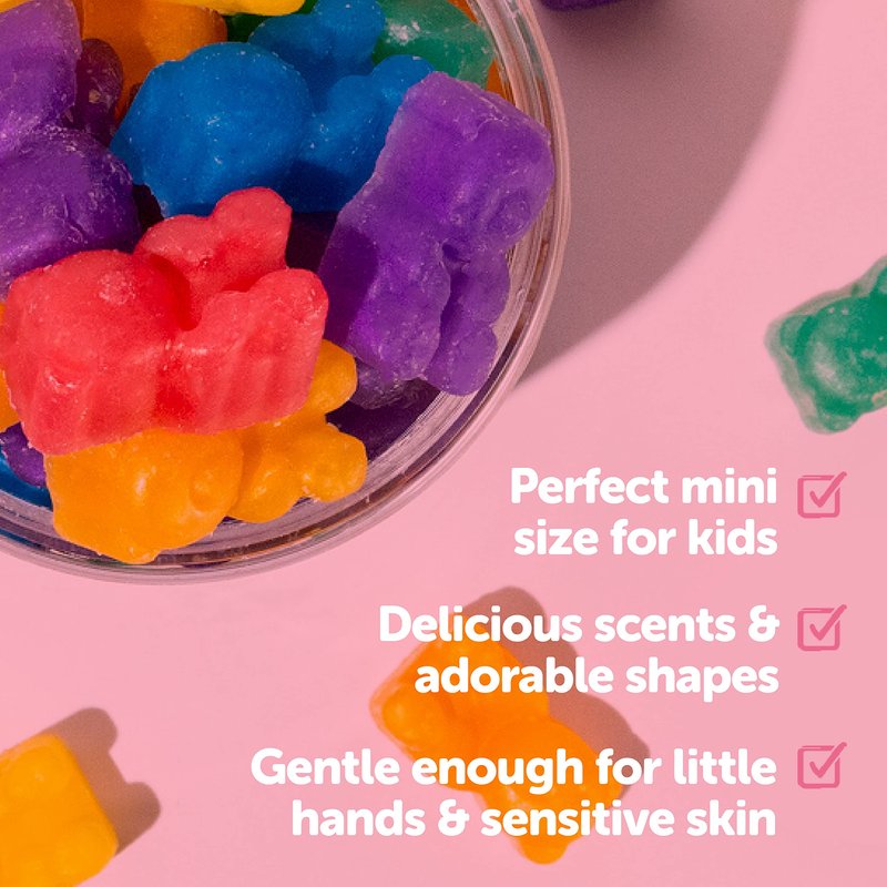 Kids Soap, Mini soaps, Bubble Soap, Bear Shape Mini Soaps For Kids, Handmade in the US Kids Soaps, Fun Bath Time for Children, Boys & Girls, for All Skin Types