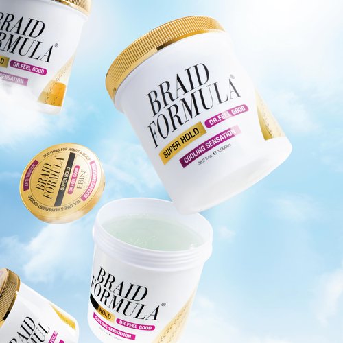 EBIN NEW YORK Braid Formula Dr. Feel Good Super Hold 11oz | Menthol Infused for Cooling Sensation | Smoothing, High Shine, Long-Lasting Hold | Perfect for Braids, Locs & Twists | No Residue