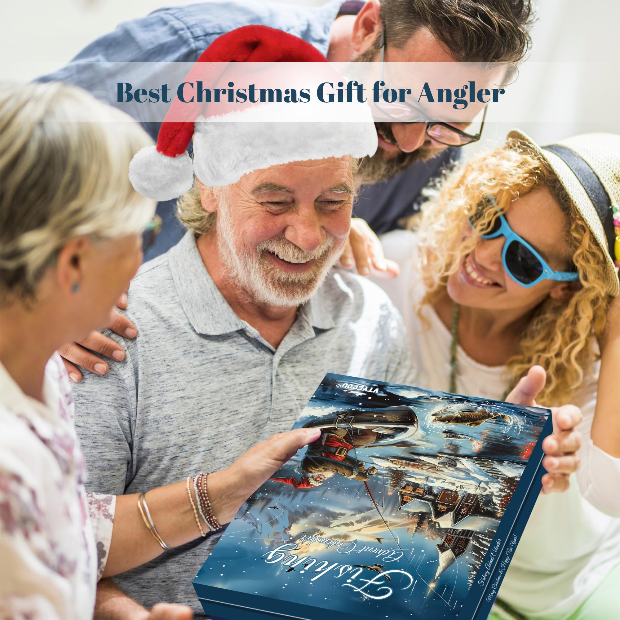 Fishing Advent Calendar 2025 for Men - Fishing Lures Kit with Tackle Box Advent Calendar for Fisher Teen Boys - 2025 Xmas Holiday Surprise Gift for 24 Days Christmas Countdown