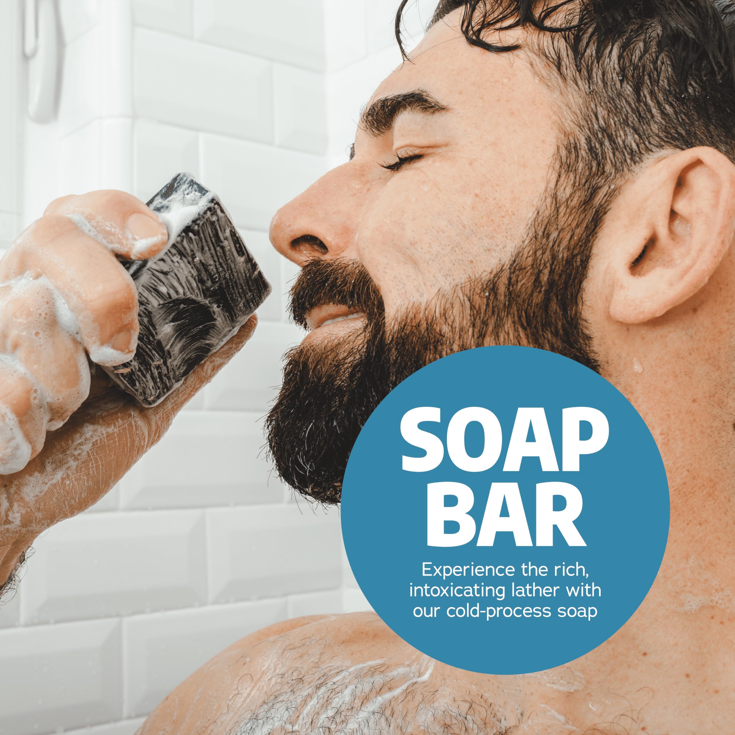 Dr. Squatch Natural Men’s Bar Soap - Cold Process Body Soap Bar with Natural Oils - Gifts for Men - Coastal Mist (5 oz, 3-Pack)