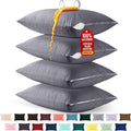 Utopia Bedding Waterproof Pillow Protectors - Bed Bug & Dust Mite Proof | Standard Size Set of 4 - Gray