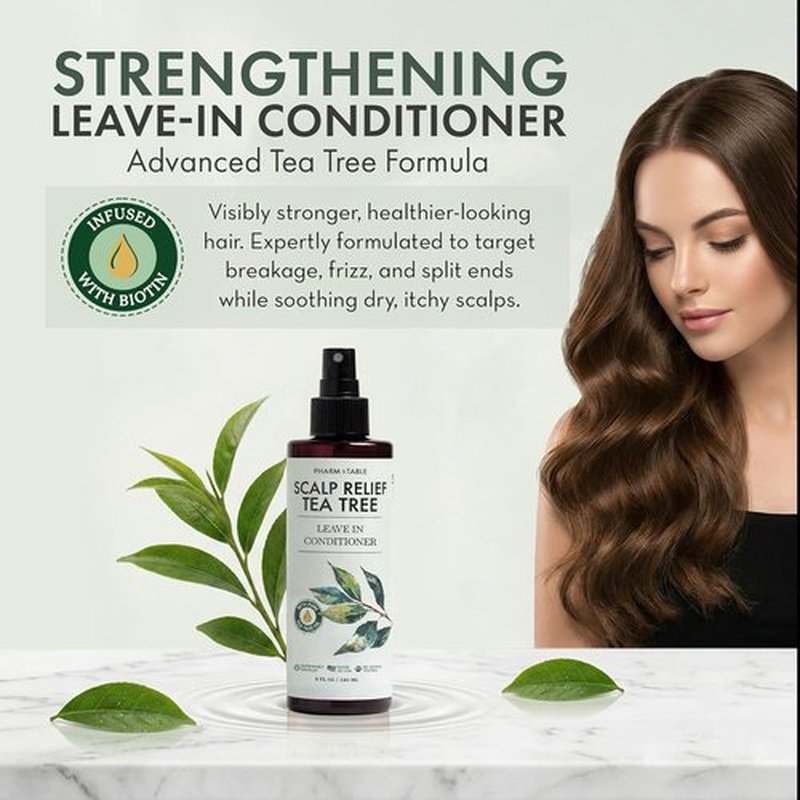 Regine Switzerland Leave-In Conditioner Spray - Tea Tree Scalp Treatment for Dandruff Relief | Hydrating Formula for Dry, Itchy Scalp
