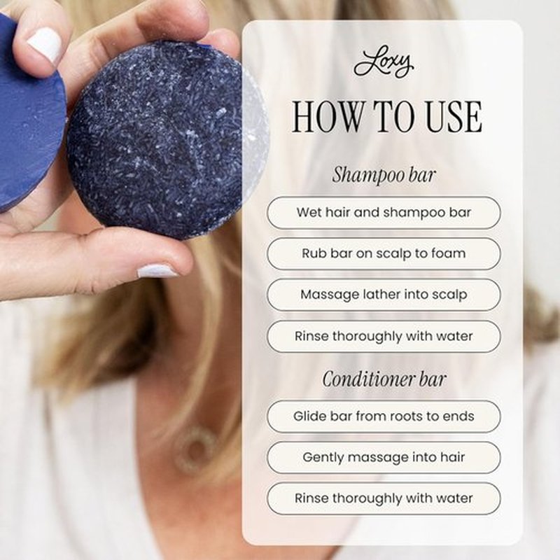 Loxy Purple Toning Shampoo Bar - Biotin & Almond Oil for Blonde/Grey Hair | Vegan, Cruelty-Free, Zero Waste