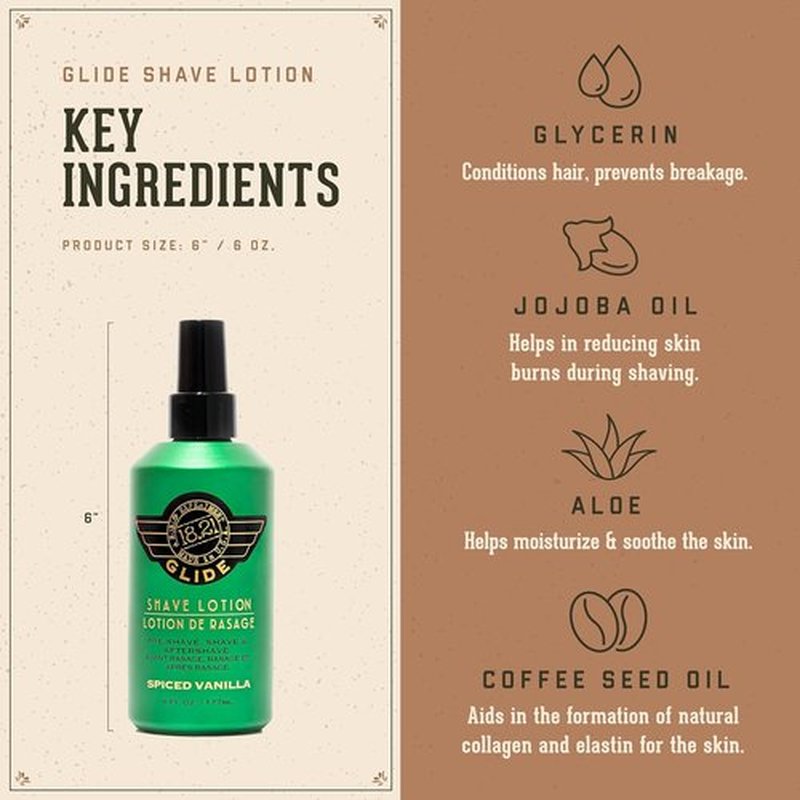 18.21 Man Made Clear Shaving Gel - Spiced Vanilla, Non-Lathering Formula for Smooth Shave, 6 Fl Oz
