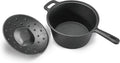 Commercial Chef 2-Qt. Cast Iron Saucepan with Lid - Pre-Seasoned, Works on All Cooktops & Grills