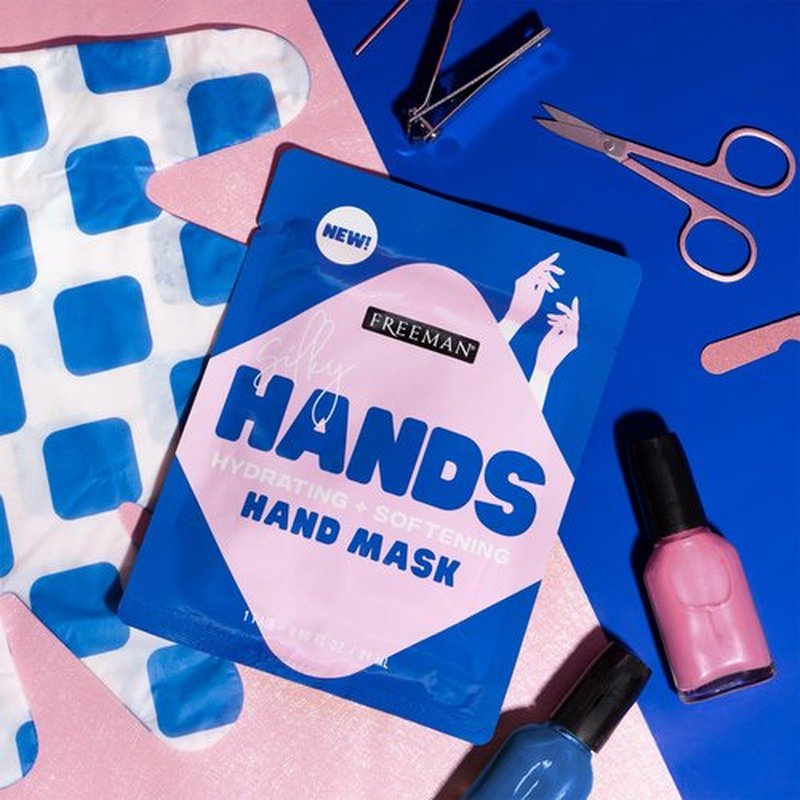 Freeman Flirty Feet Foot Mask & Silky Hands Hand Mask Set – Moisturizing Socks with Coconut Oil & Mint Extract + Hydrating Gloves with Coconut Oil & Rose Extract