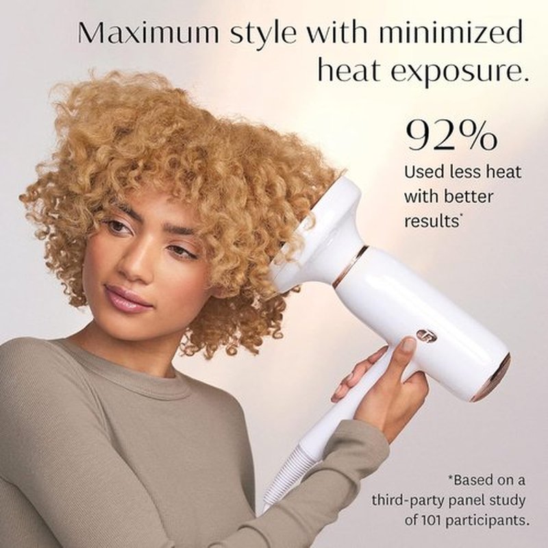 T3 Featherweight StyleMax Hair Dryer - Professional Ionic Technology, Fast Drying, 4 Attachments, Lightweight