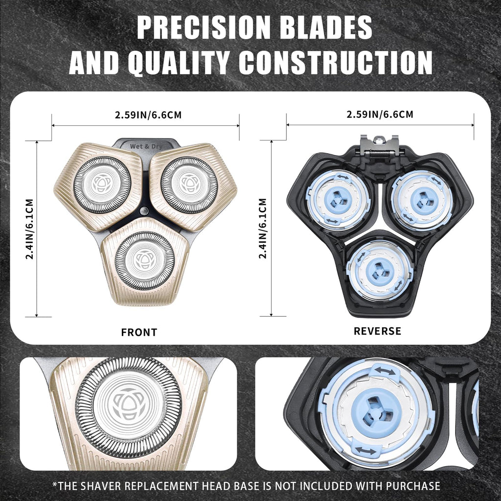 SH71/50 Shaving Heads Compatible with Philips Shavers, Champagne