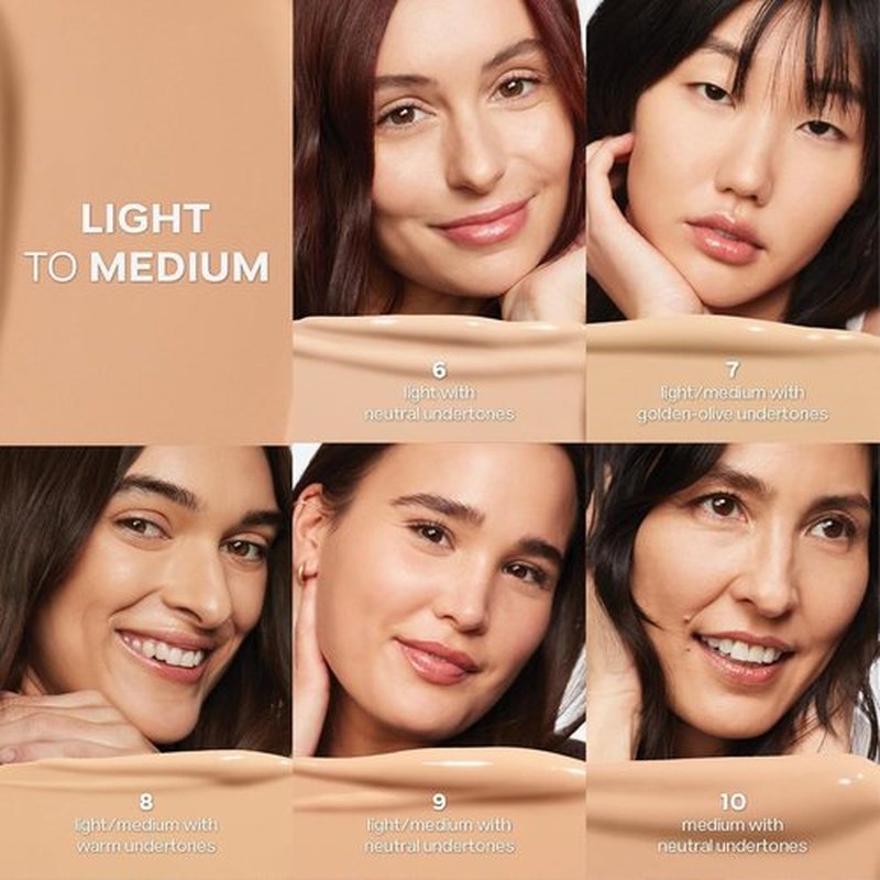 Saie Slip Tint Radiant Cream Concealer - Lightweight Hydrating Makeup for Dark Circles & Blemishes - Shade 6 (0.17 oz)